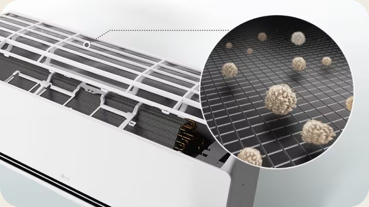 Bước đầu tiên để loại bỏ các loại bụi có kích thước lớn là chiếc màng lọc bụi thô