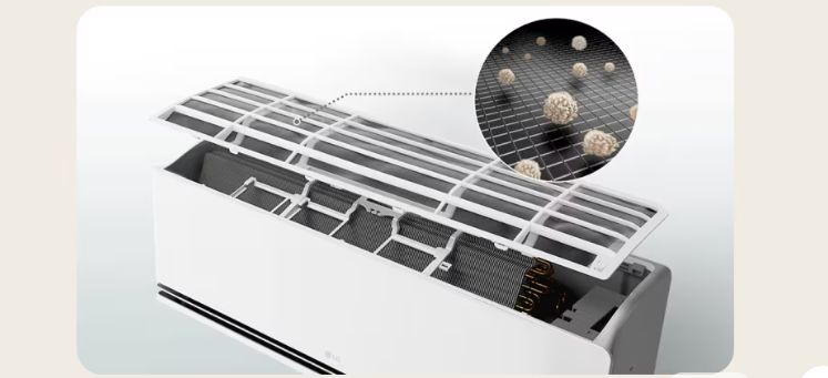 Điều hòa LG IDH24M1 24000BTU 2 chiều inverter 11 Màng lọc bụi thô giữ lại những hạt bụi có kích thước lớn