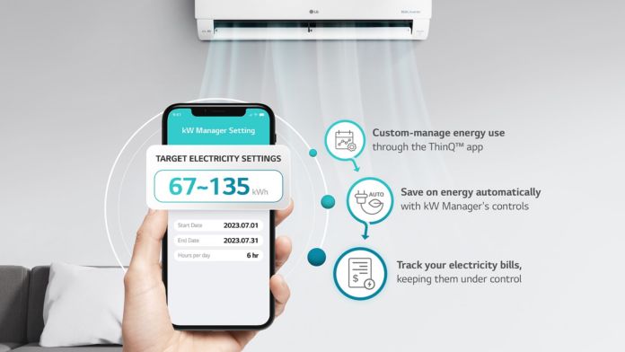 Điều hòa LG IDH24M1 24000BTU 2 chiều inverter 9 kW Manager có thể kiểm soát việc sử dụng năng lượng thông minh