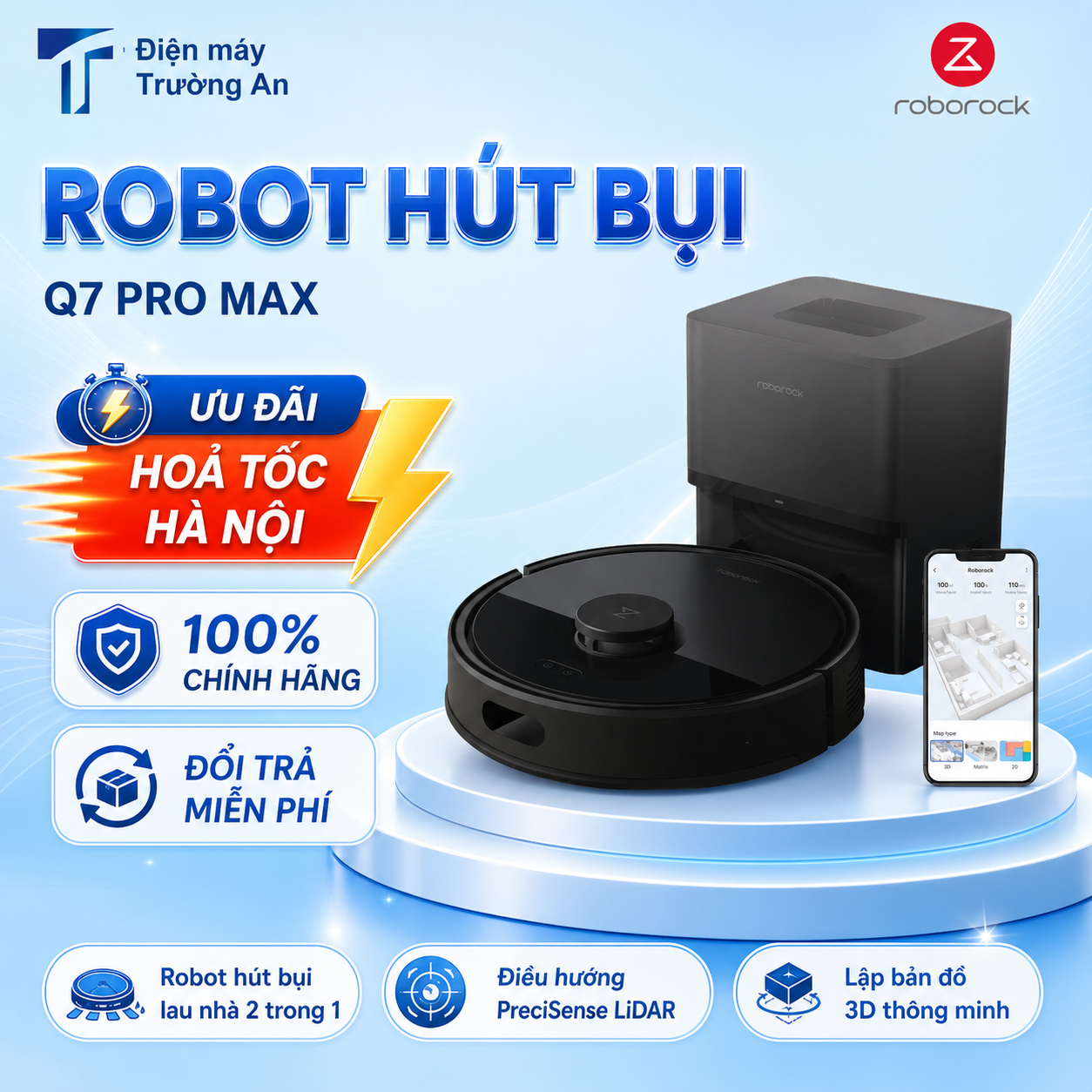 Robot hút bụi Roborock Q7 PRO MAX
