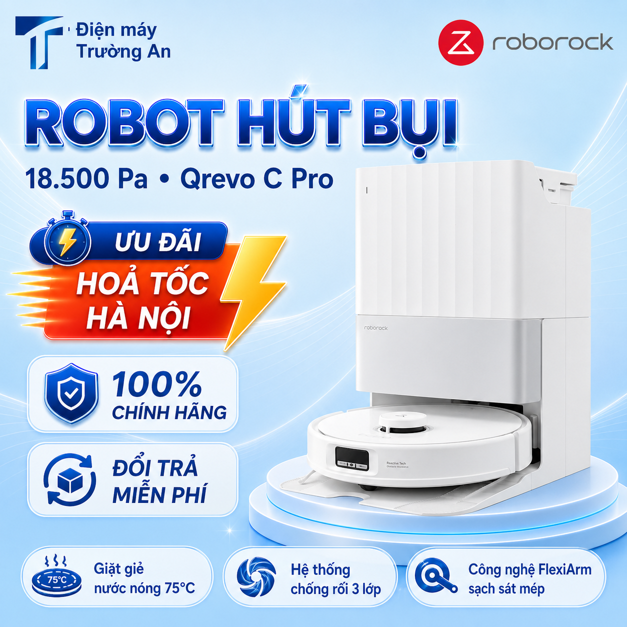 Robot hút bụi Roborock Qrevo C Pro