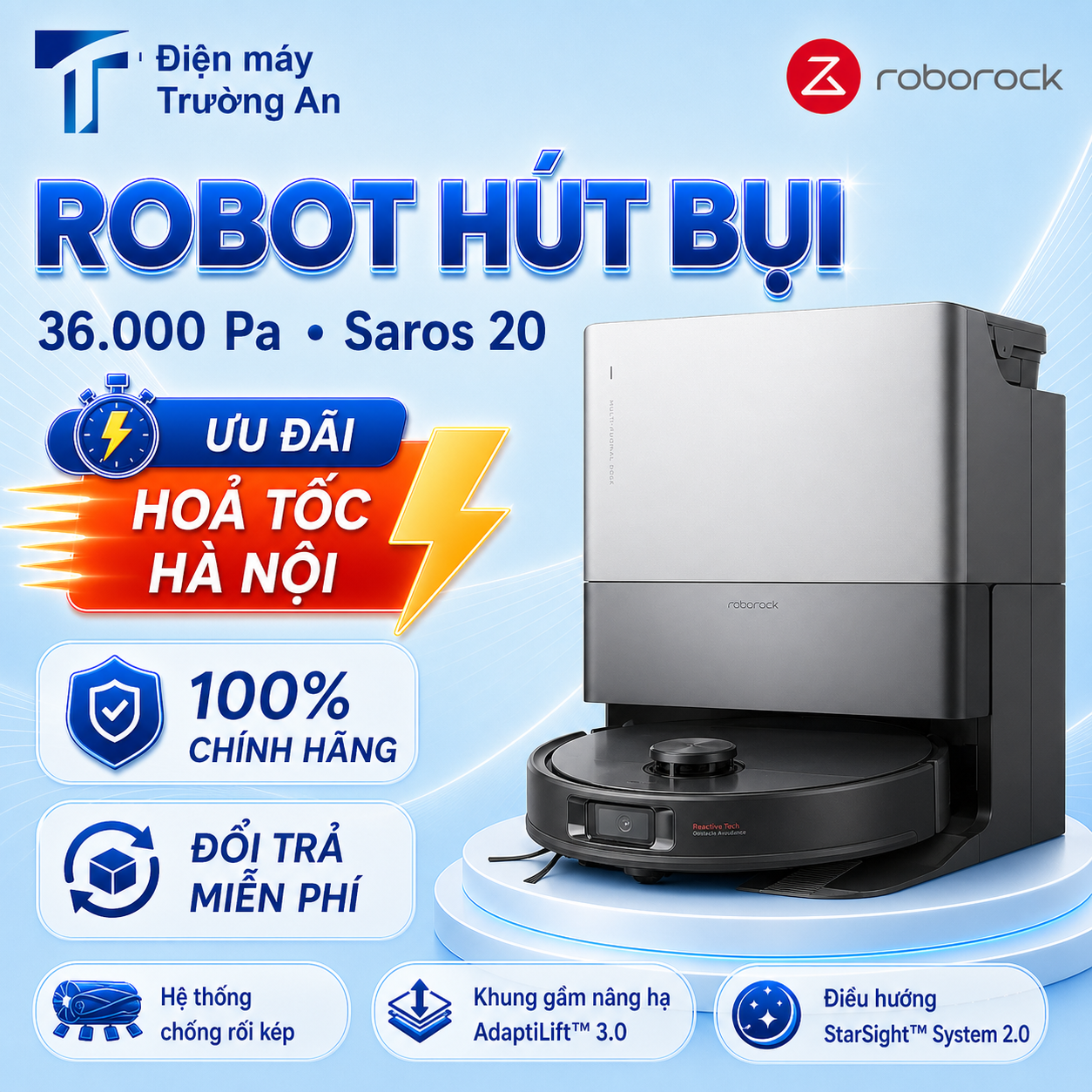 Robot hút bụi Roborock Saros 20