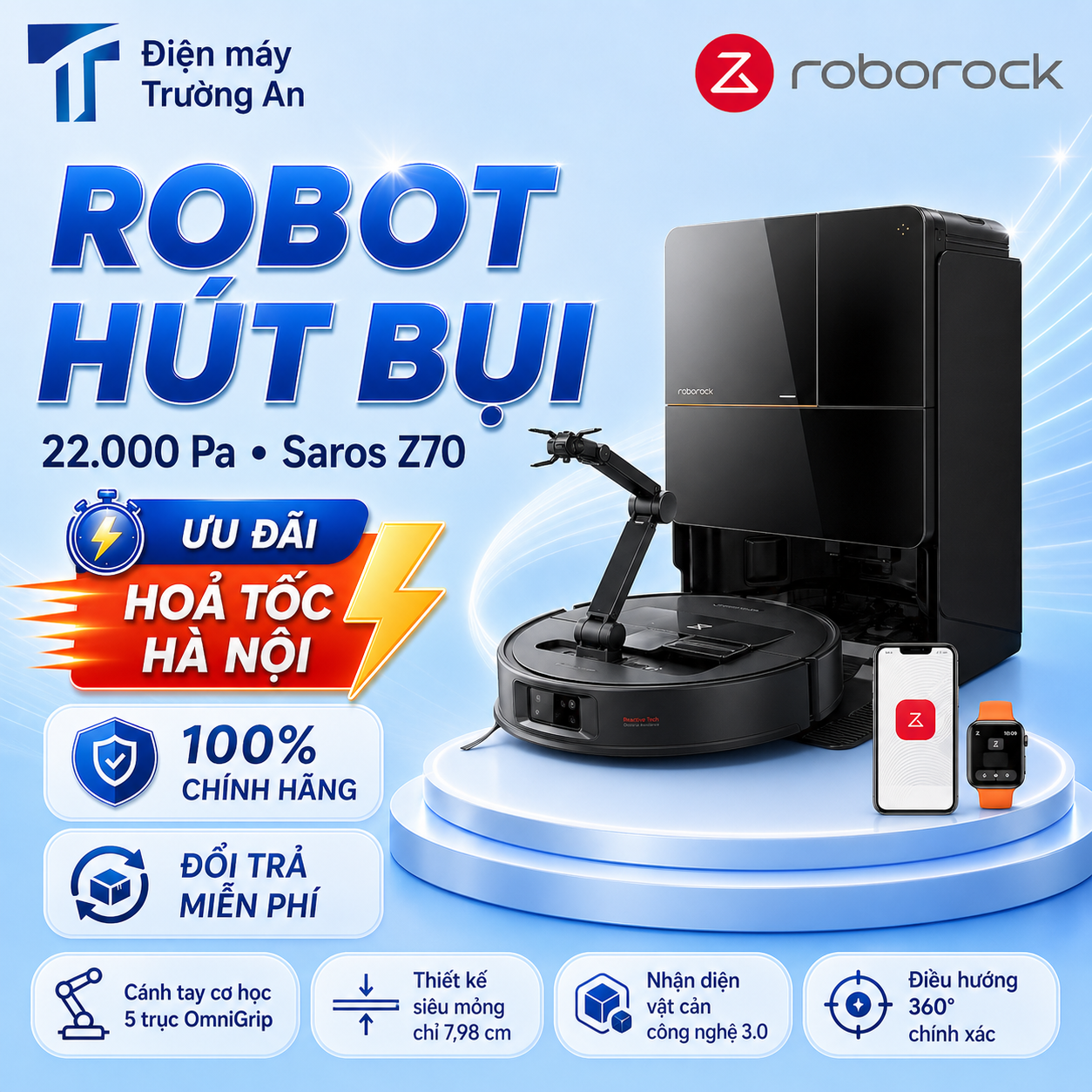 Robot hút bụi Roborock Saros Z70